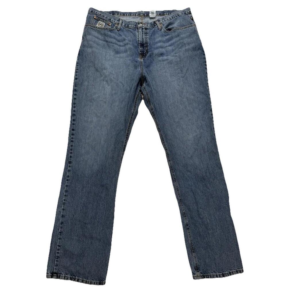 Cinch White Label Jeans Mens 44x38 Blue Denim Western Cowboy Straight Ranch